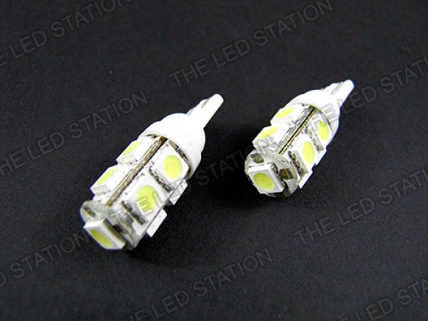 White SMD 9-LED Bulbs (Pair) 194 168 158 2825