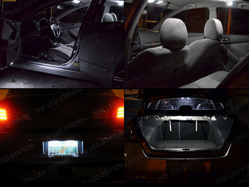 White SMD LED Interior Light Package for 07-12 Nissan Altima 4dr