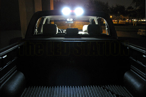 White LED Interior Dome, Map, Cargo, License Plate And Sunvisors Lights For 07-12 Silverado Extended And Crew Cab