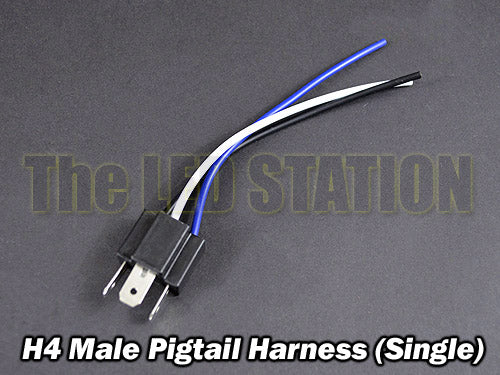 H4 / 9003 Male Pigtail Harness (Single)