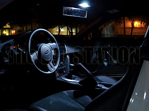 White LED Interior, Dome, Door, Trunk And License Plate Lights Package for 86, BRZ & FR-S (6 pc kit)