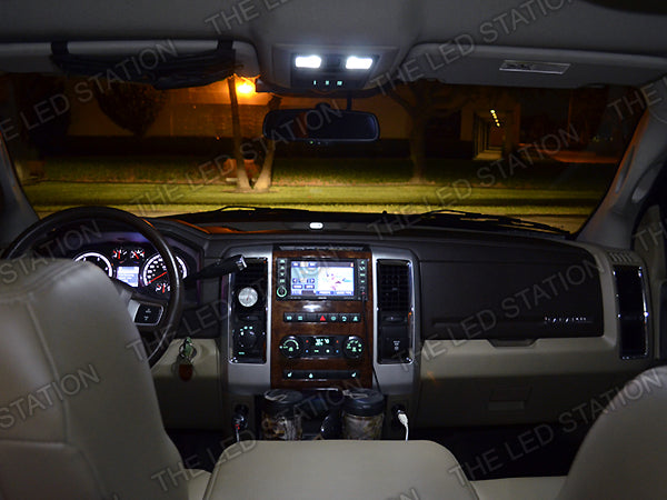 White SMD LED Interior Cargo and License Lights Package For 09-13 RAM 2500