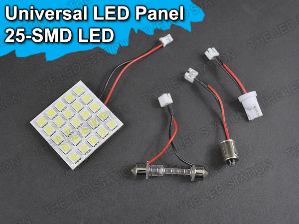 25-SMD LED Interior Dome Light Panel (White) Universal Fitment