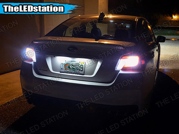 White SS Chip LED Reverse Back Up Lights For 2015-2017 WRX