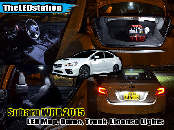 White SMD LED Interior Map, Dome, Trunk And License Plate Lights 2015-2017 WRX