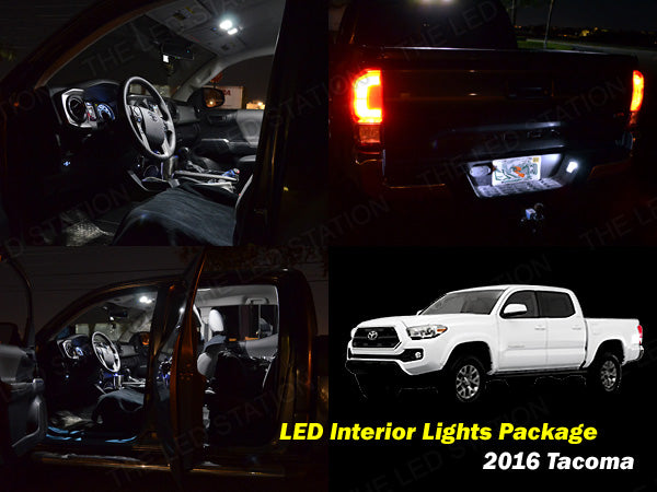 LED Interior Lights Kit - Map, Dome and License Plate For 2016-2017 Toyota Tacoma Double Cab