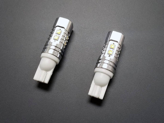 194 168 158 2825 LED SS Chip Bulbs White Pair