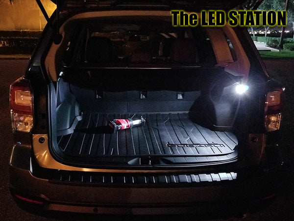 White LED Interior Map, Dome, Visors, Door, Trunk And License Plate Lights Kit For 14-18 Subaru Forester