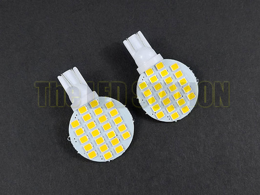 Circular Panel 194 168 Low Lumen LED Bulbs 3528SMD Chips (Pair)