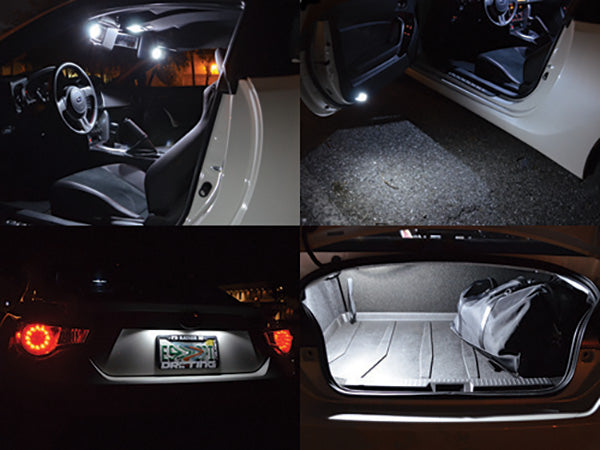 86, BRZ & FR-S LED Interior Dome, Door, Vanity Mirror, Trunk Light Kit (8 pcs kit)