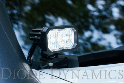 Diode Dynamics 16-21 Toyota Tacoma Stage Series 2in LED Ditch Light Kit - Yellow Pro Combo