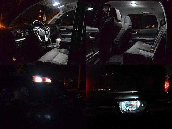 White LED Interior Lights Kit For Tundra 14-18 Access / Double Cab (Interior, License, Cargo)