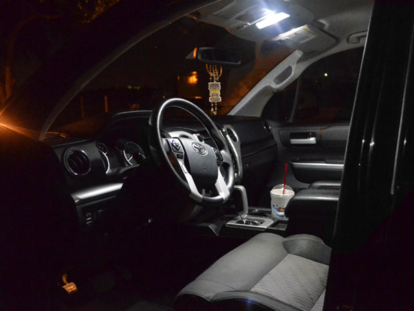 White LED Interior Lights Kit For Tundra 14-18 Access / Double Cab (Interior, Vanity, License)