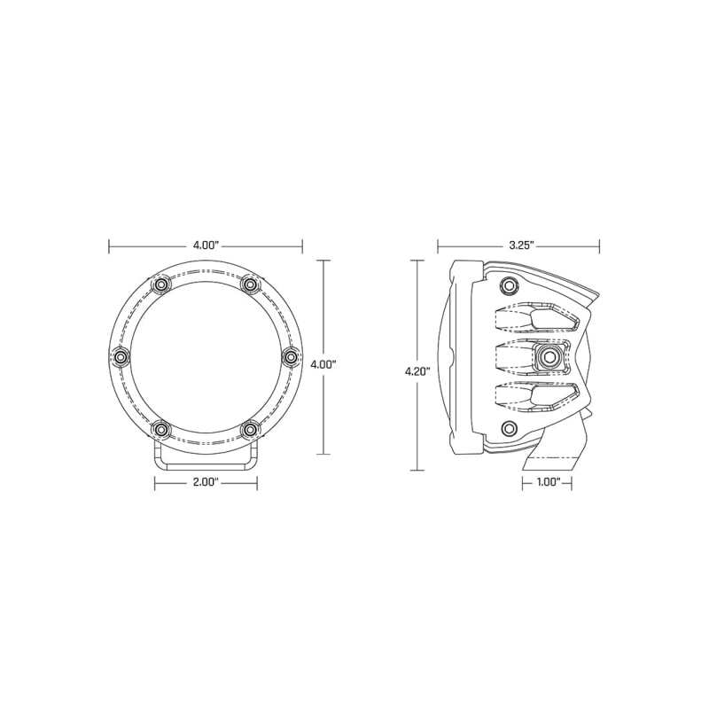 Rigid Industries 360-Series 4in LED Off-Road Diffused Beam - RGBW Backlight (Pair)