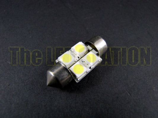 WHITE 4-LED SMD Bulb DE3175 DE3021 DE3022 3175