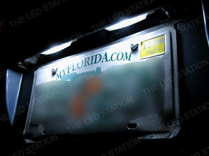 White 4-SMD LED License Plate Lights Honda Accord 98-02