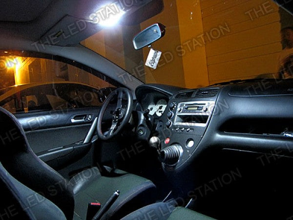 White LED Interior Lights Honda Civic Si Hatchback 02-05