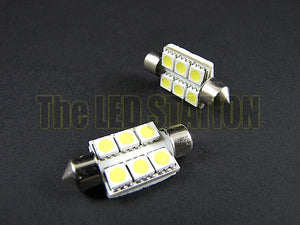 36mm SMD 6-LED's White (Pair) Replaces 6411, 6416, 6418