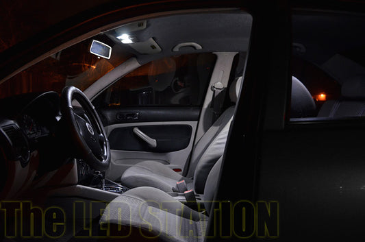 White LED Interior Front Map and Dome Lights For 99-05 VW Jetta MK4