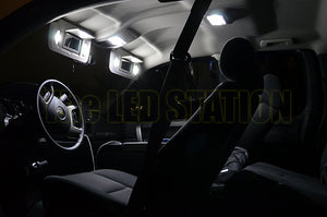 White LED Interior Map And Sunvisor Lights For 07-12 Silverado Extended And Crew Cab