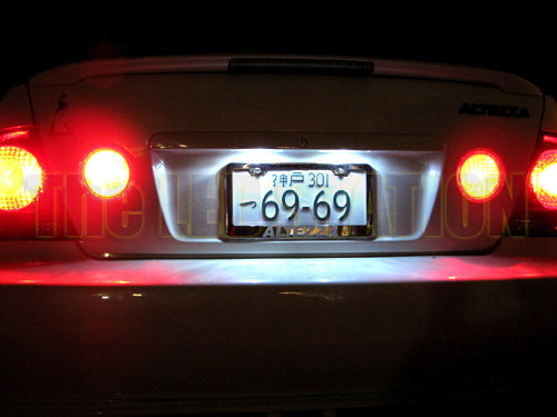 White 4-SMD LED License Plate Lights Lexus IS300 01-05