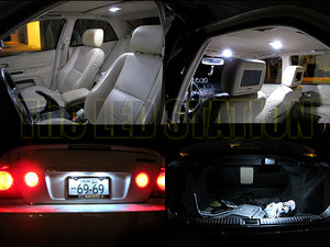 White LED Interior Dome, Map, Trunk And License Plate Lights Kit For Lexus IS300 Sedan