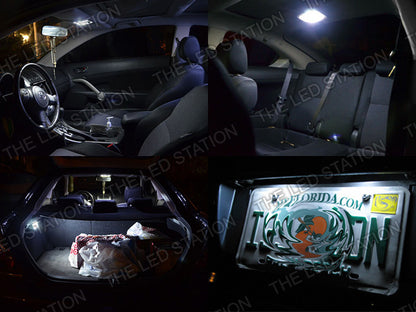 White LED Interior Dome, Map, Trunk And License Plate Lights For 05-09 Scion TC