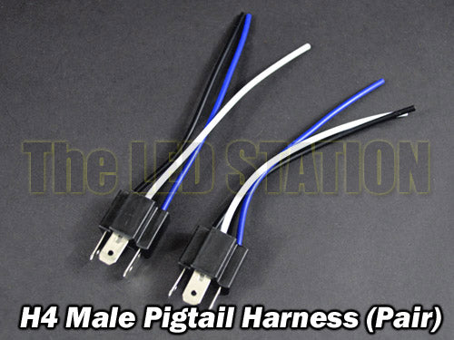 H4 / 9003 Male Pigtails Harness (Pair)