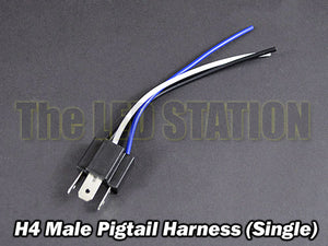 H4 / 9003 Male Pigtail Harness (Single)