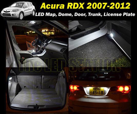 White LED Interior and License Plate Lights Package For 2007-2012 RDX