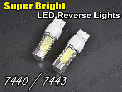 Bright High Power White LED Light Bulbs OE Part Number 7440 / 7443 T20 (Pair)