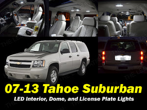 White SMD LED Interior Map, Dome, Cargo And License Plate Lights For 07-13 Suburban And Tahoe