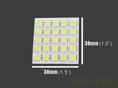 25-SMD LED Interior Dome Light Panel (White) Universal Fitment