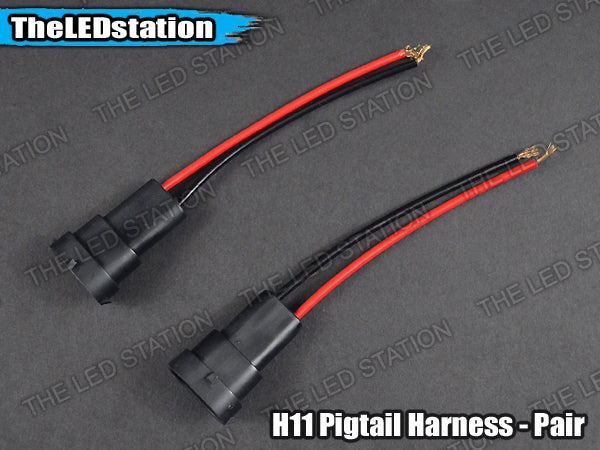 H11 Male Pigtail Harness (Pair)