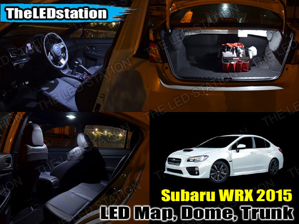White SMD LED Interior Map, Dome And Trunk Lights For 2015-2017 WRX