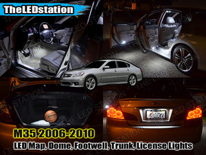 White SMD LED Interior and License Lights Package (14 pcs) For 2006-2010 Infinity M35