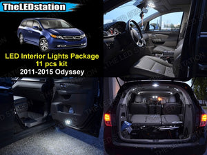 LED Interior and License Plate Lights Kit 2011-2015 Odyssey (11 pcs)