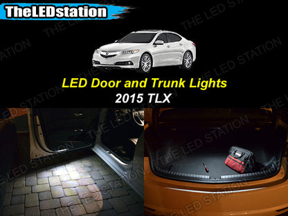 White SMD LED Door and Trunk Lights For 2015-2016 Acura TLX