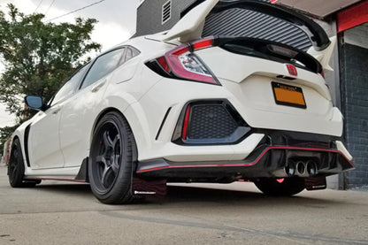 Rally Armor 17-21 Honda Civic Type R Black UR Mud Flap w/ Dark Grey Logo