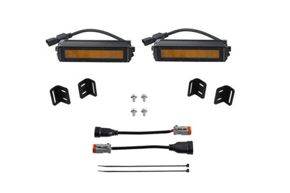 Diode Dynamics 2022 Toyota Tundra SS6 LED Fog Light Kit - Amber Wide