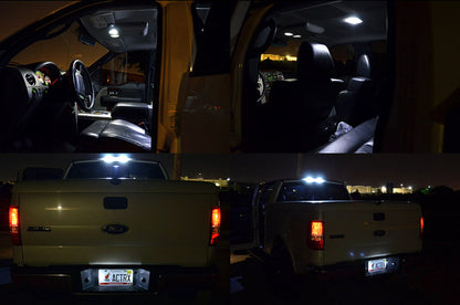White SMD LED interior Map, Dome, Cargo and License Plate Lights For 04-08 F150 Crew Cab