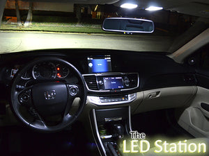 White LED Interior Dome, Map, Trunk And License Plate Lights For 13-17 Accord - 4cyl