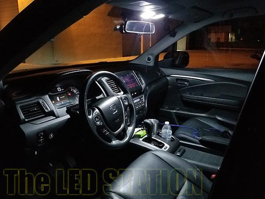 White LED Interior Lights Kit (Map Dome Cargo Visors and Reverse) Honda Pilot 2016-2018