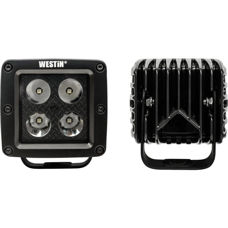 Westin LED Auxiliary Light 3.2in x 3.0in Spot w/5W Cree - Black