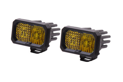 Diode Dynamics Stage Series 2 In LED Pod Sport - Yellow Combo Standard ABL (Pair)