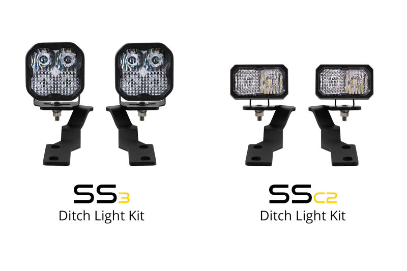 Diode Dynamics Pro SS3 LED Ditch Light Kit -White Combo- 2016-2023 Toyota Tacoma