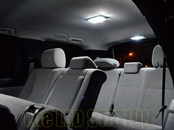 White LED Interior Mid/3rd Row Dome, Map, Door, Courtesy, Cargo And License Plate Lights Kit For 07-17 Toyota Sequoia