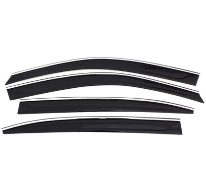 AVS 12-14 Toyota Camry Ventvisor Low Profile Deflectors 4pc - Smoke w/Chrome Trim