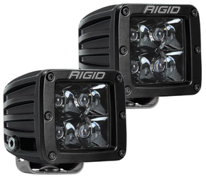 Rigid Industries 3" x 3" Surface Mount D-Series Midnight Pro Spot Lights- Set of 2
